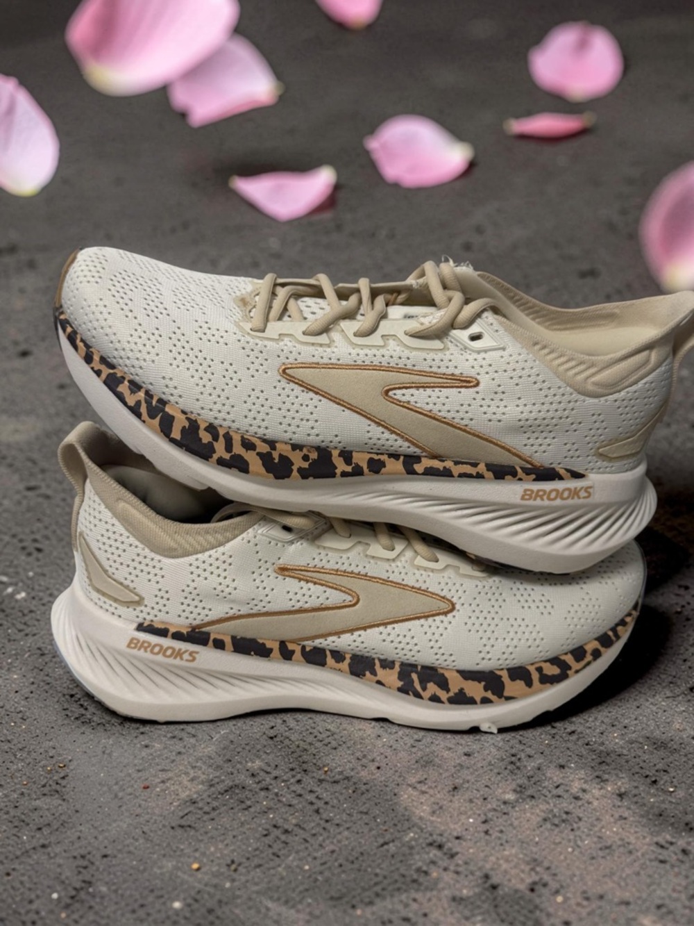 Brooks Women’s Running Shoes - Beige with Leopard Accent - Picture 5 of 8